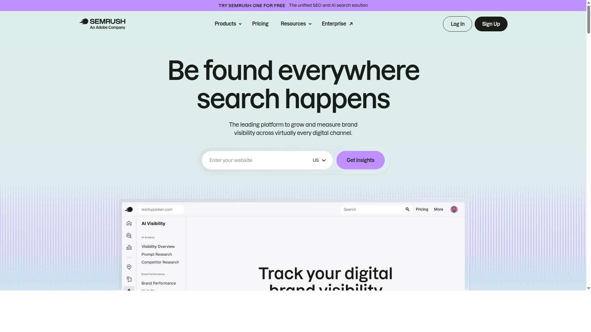 Semrush website