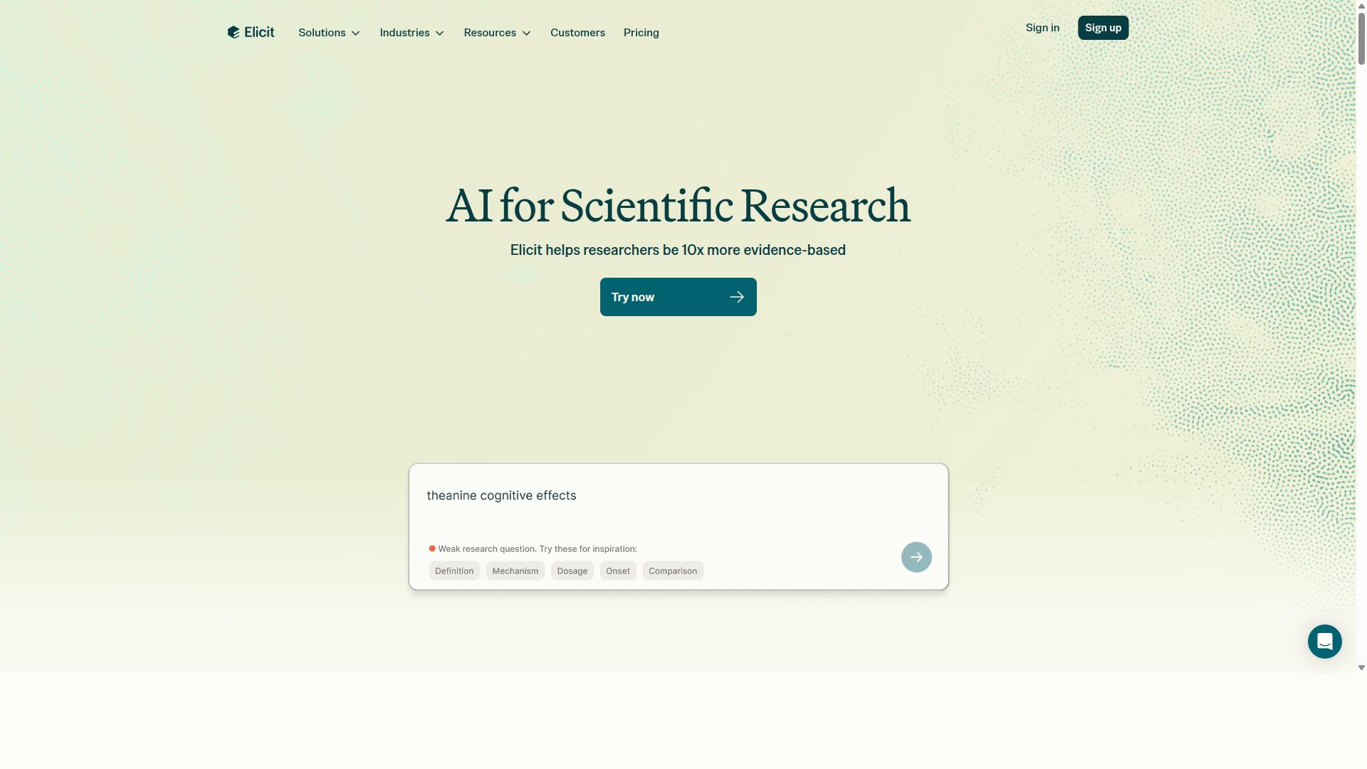 Elicit website