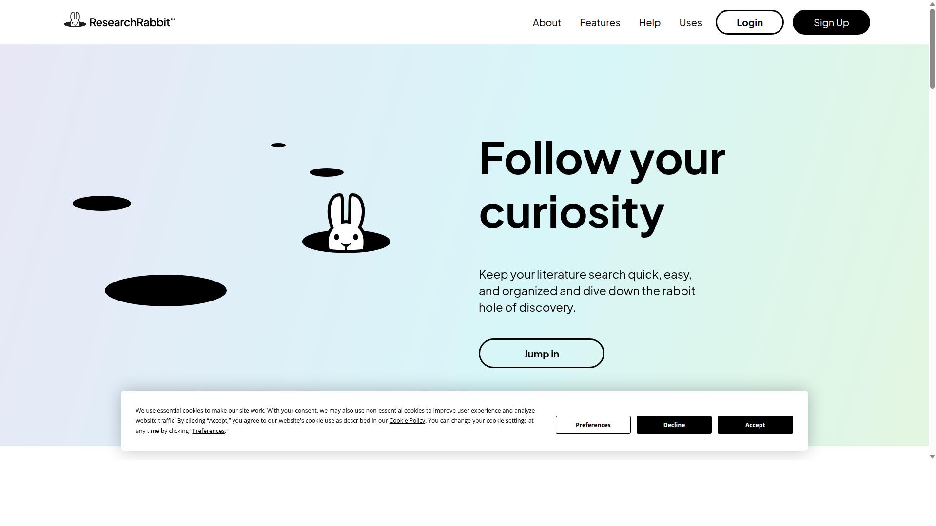 ResearchRabbit website