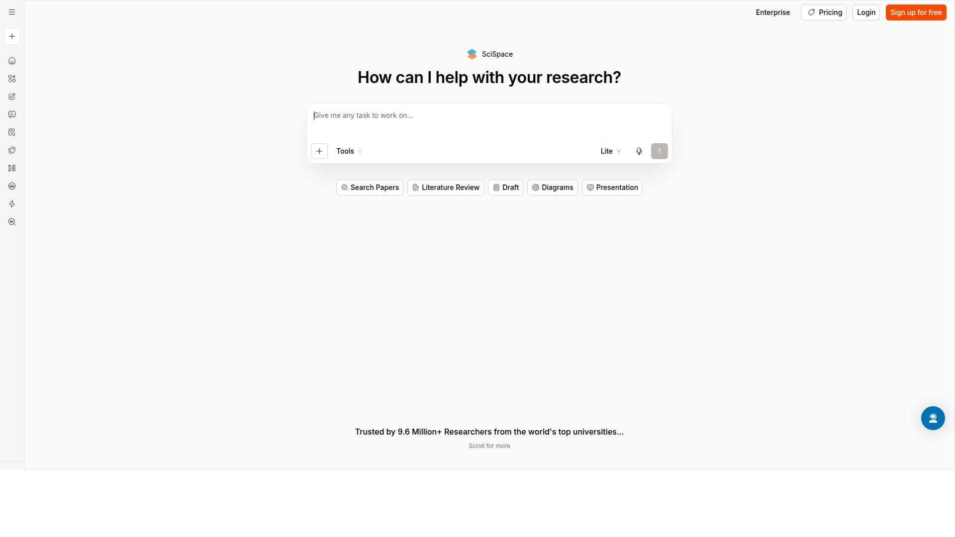 SciSpace website